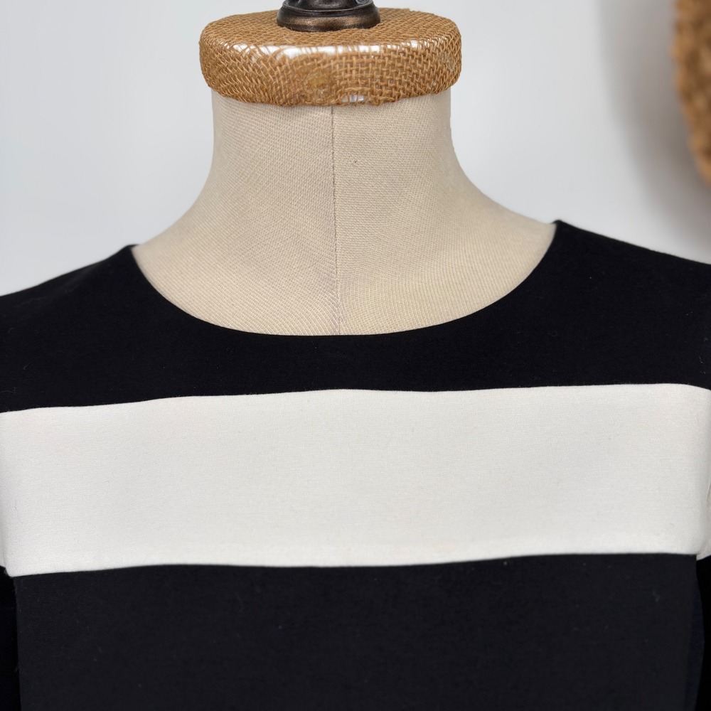 Pendleton Woolen Mills LP Black & White Ponte Colorblock Short Sleeve Midi Dress - Picture 5 of 10